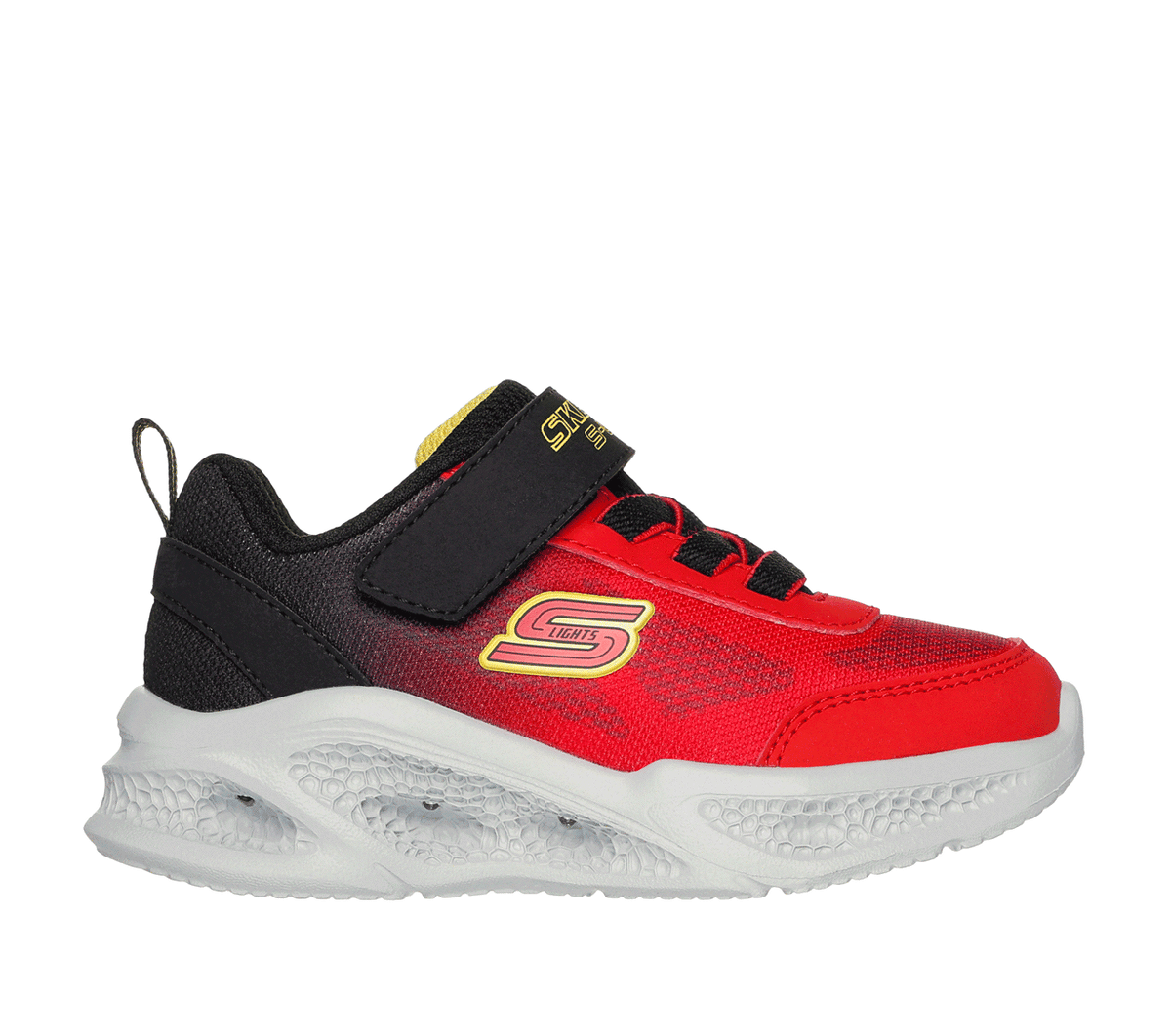 Skechers Meteor-Lights - Krendox en Rojo/Negro, talla 22