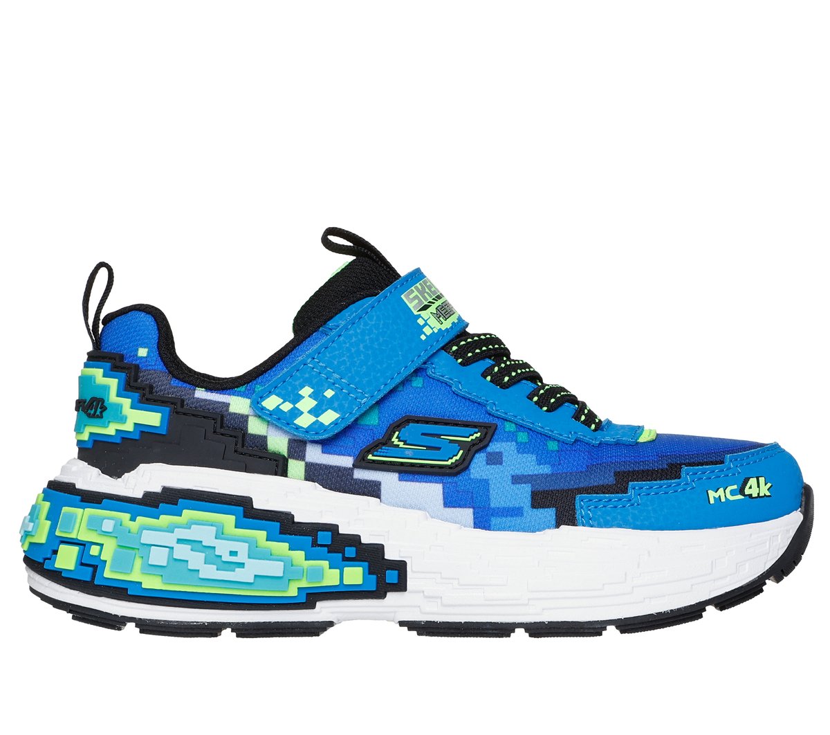 Skechers niño Mega-Craft 4K en Azul/Lima, talla 30