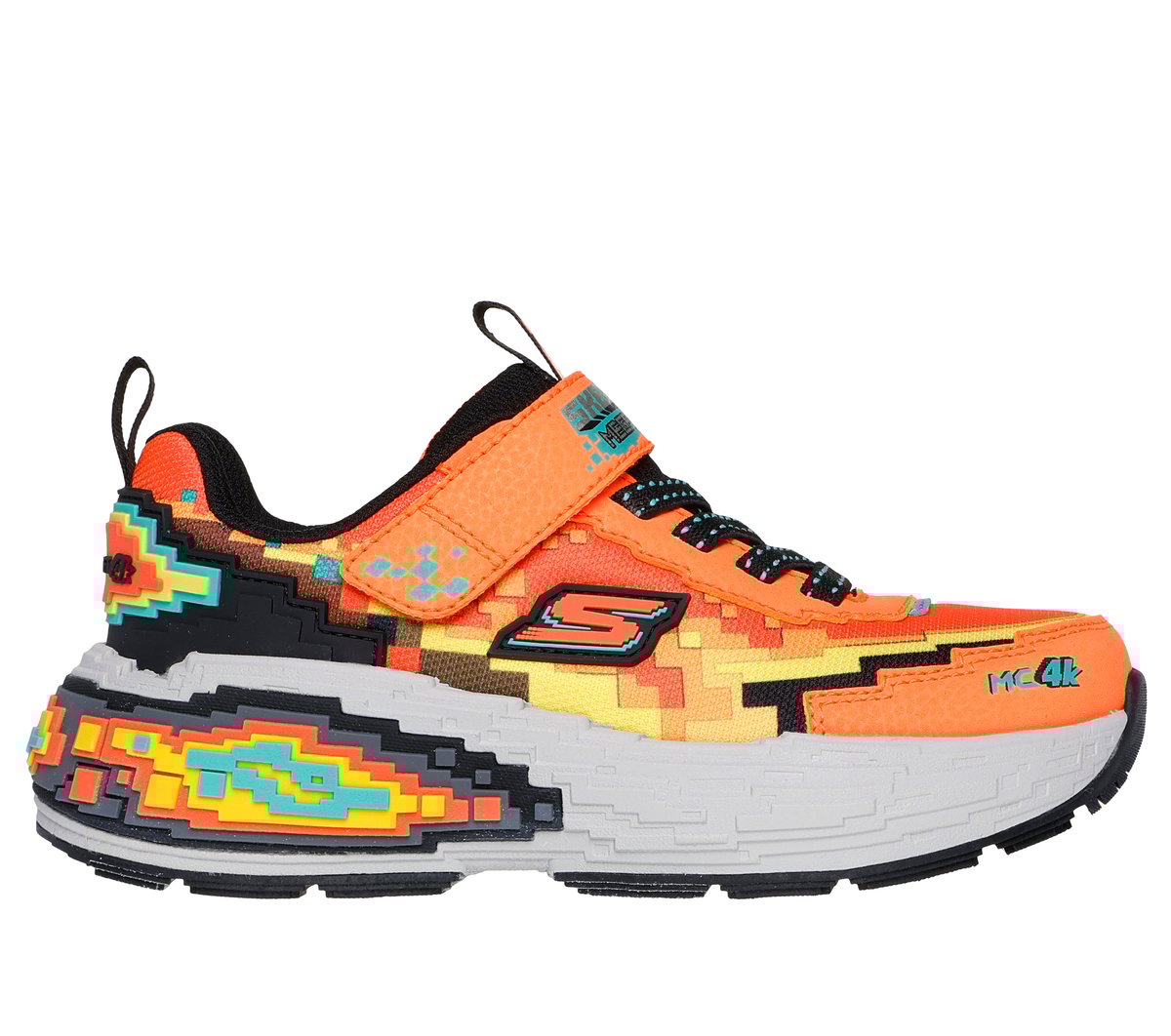 Skechers niño Mega-Craft 4K en Naranja/Negro, talla 27