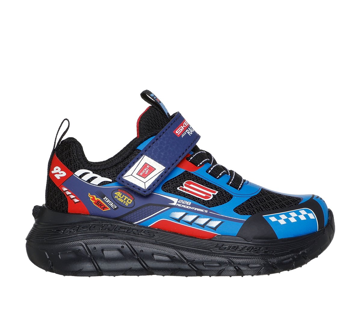 Skechers Skech Tracks en Azul/Rojo, talla 23