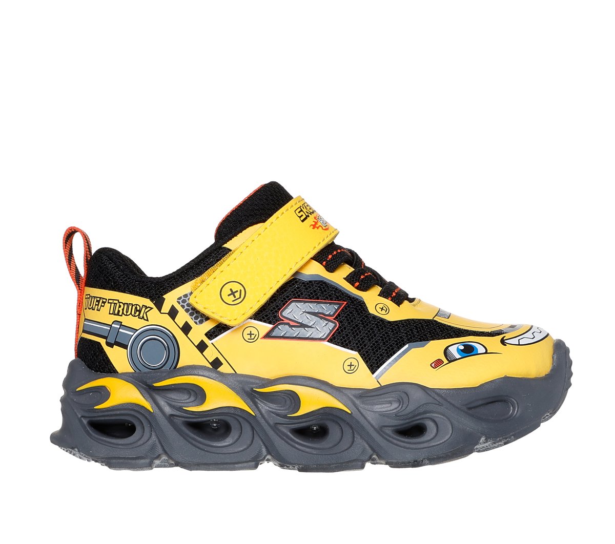 Skechers Hot Lights: Thermo Flash - Truck Trooper en Amarillo/Negro, talla 23