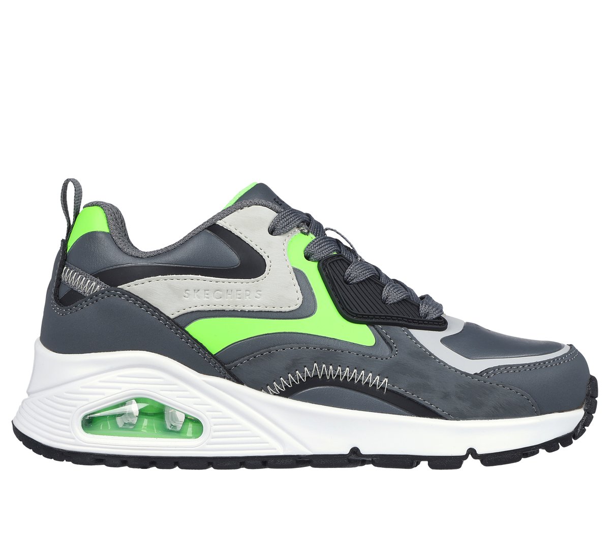 Skechers Jungen Uno Gen1 - Color Surge Sneaker In Grau/GrüN, GrößE 35.5-image