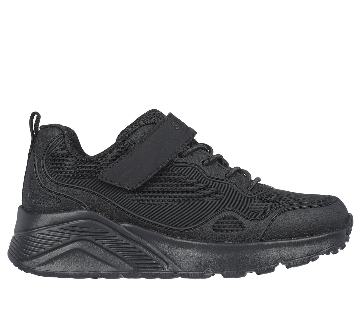 Skechers Boy's Uno Lite - Worlo Sneaker In Black, Size 3 | Synthetic/Textile, Machine Washable