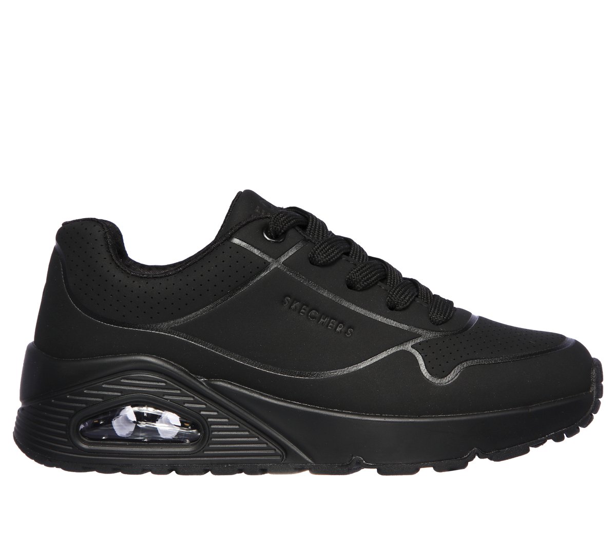 Skechers niño Uno - Stand On Air en Negro, talla 37.5