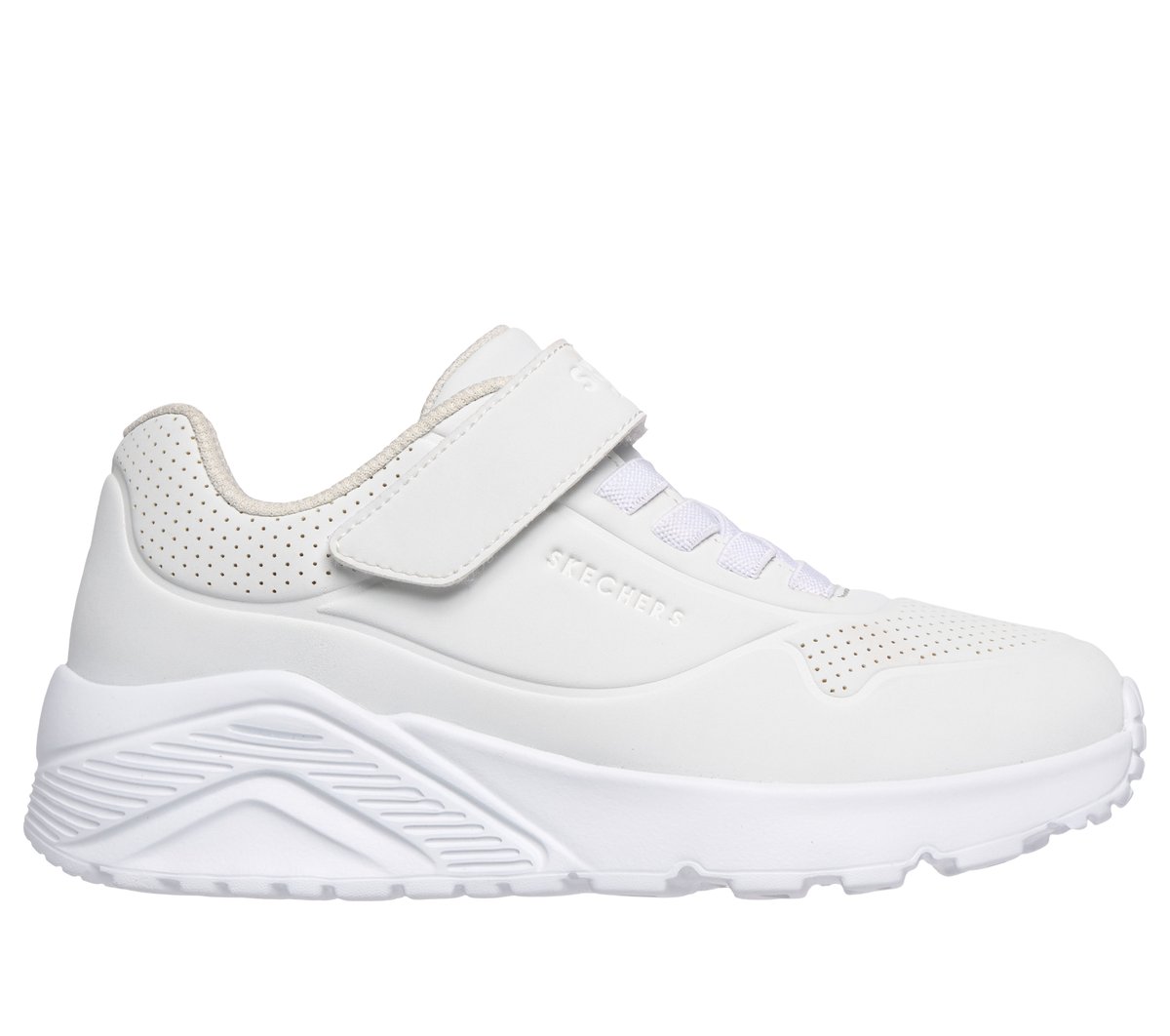 Skechers niño UNO Lite - Vendox en Blanco, talla 28.5
