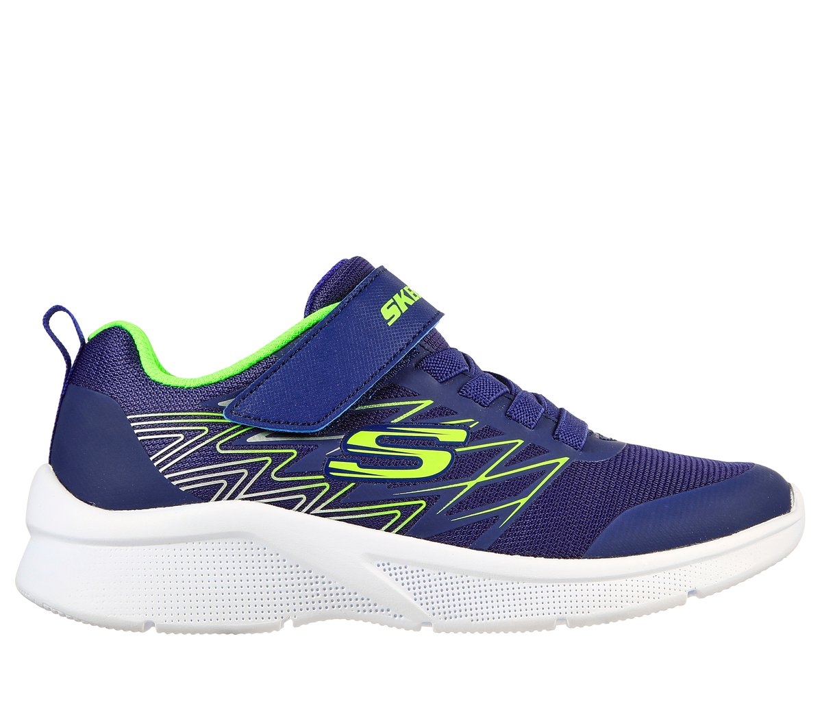 Skechers niño Microspec - Texlor en Navy/Lima, talla 32