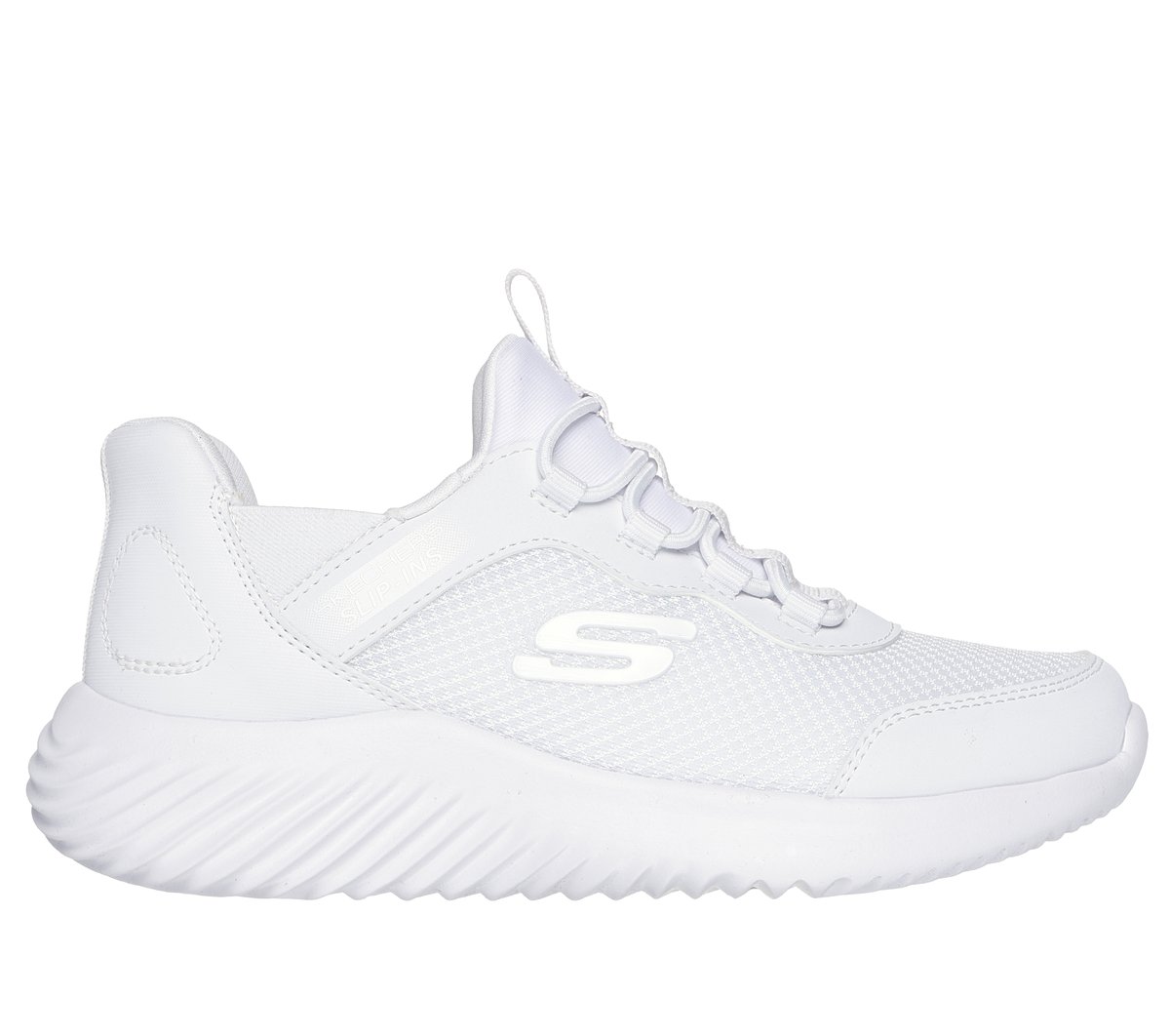 Skechers niño Slip-ins: Bounder - Brisk-Burst en Blanca, talla 36