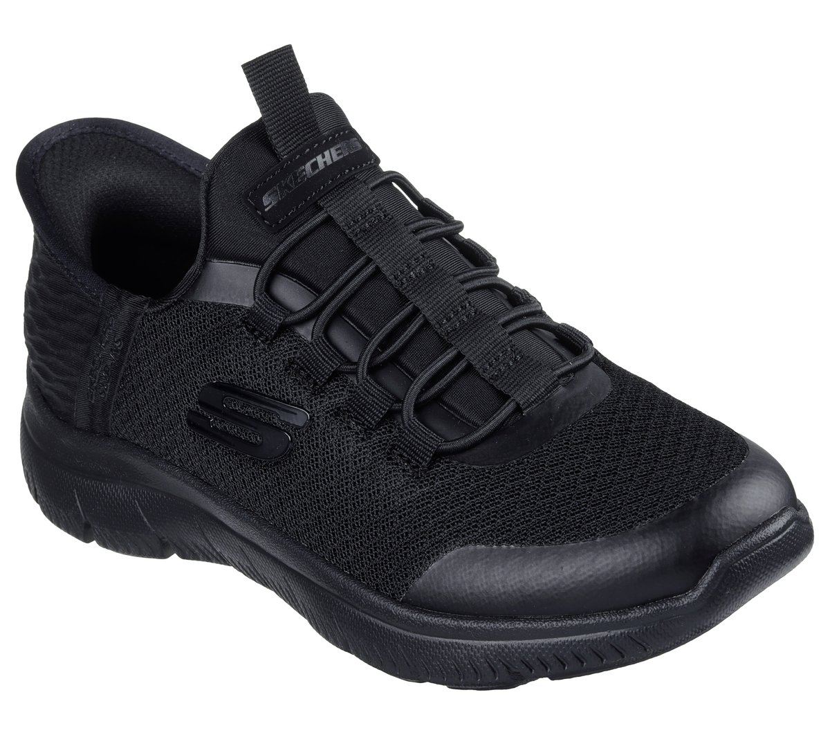 Skechers Slip-ins: Summits - High Range Chaussures Moyen Width en Noir, Vegan, Lavable en machine