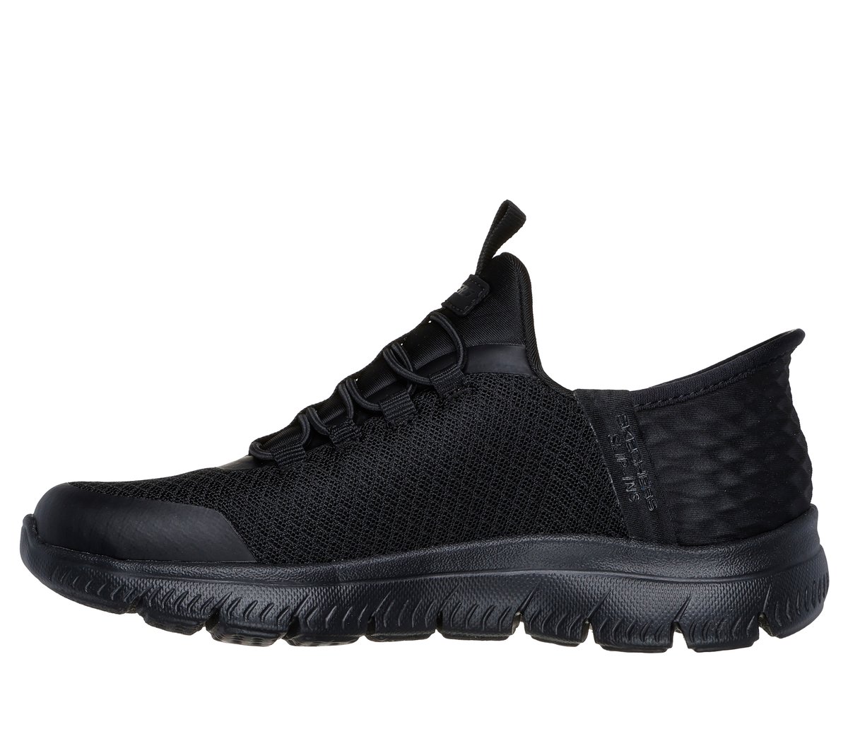 Skechers Slip-ins: Summits - High Range Chaussures Moyen Width en Noir, Vegan, Lavable en machine