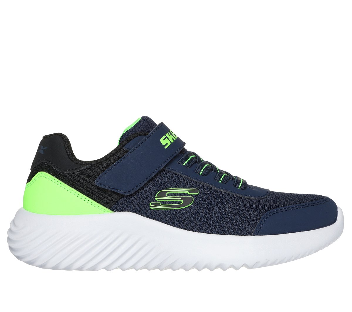 Skechers niño Bounder - Trekzic en Navy/Lima, talla 27.5