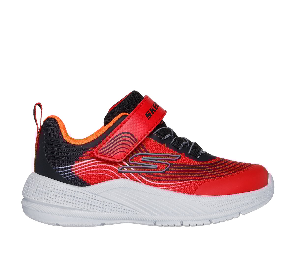 Skechers Microspec Advance en Rojo/Negro, talla 21