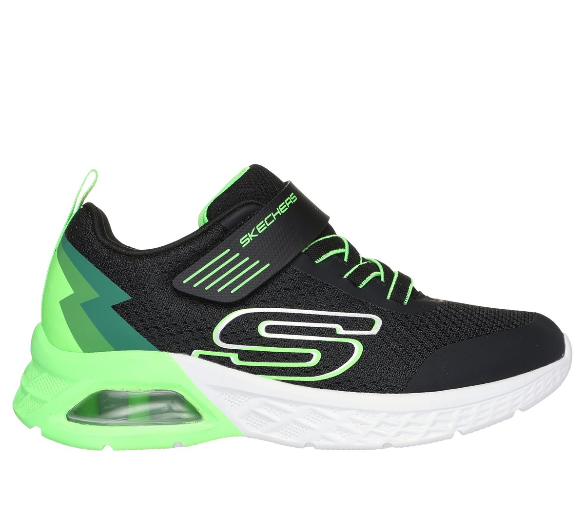 Skechers niño Microspec Max II - Vodrox en Negro/Lima, talla 35