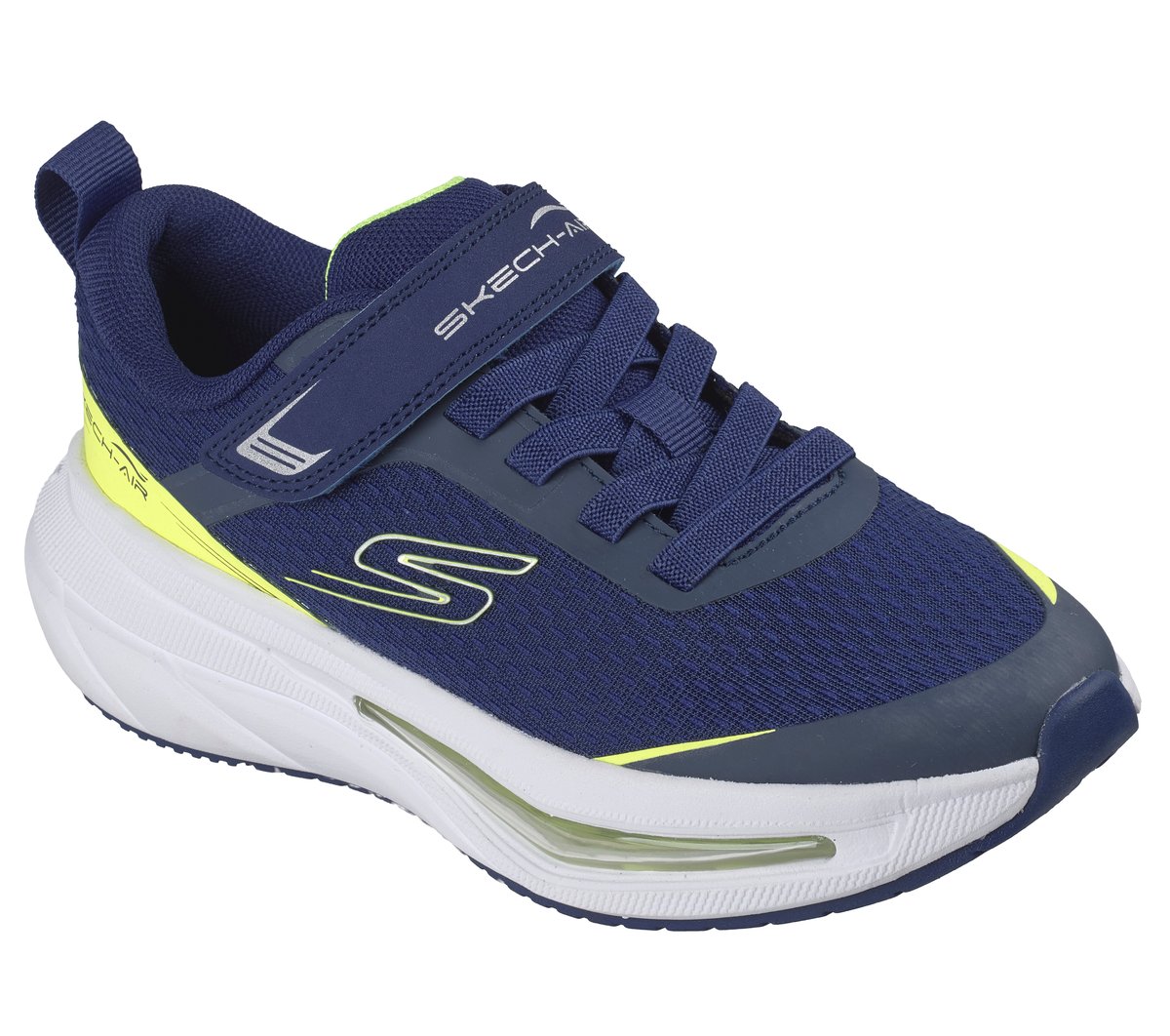 Skechers Skech-Air 5.0 Chaussures Moyen Width en Bleu Marine/Jaune