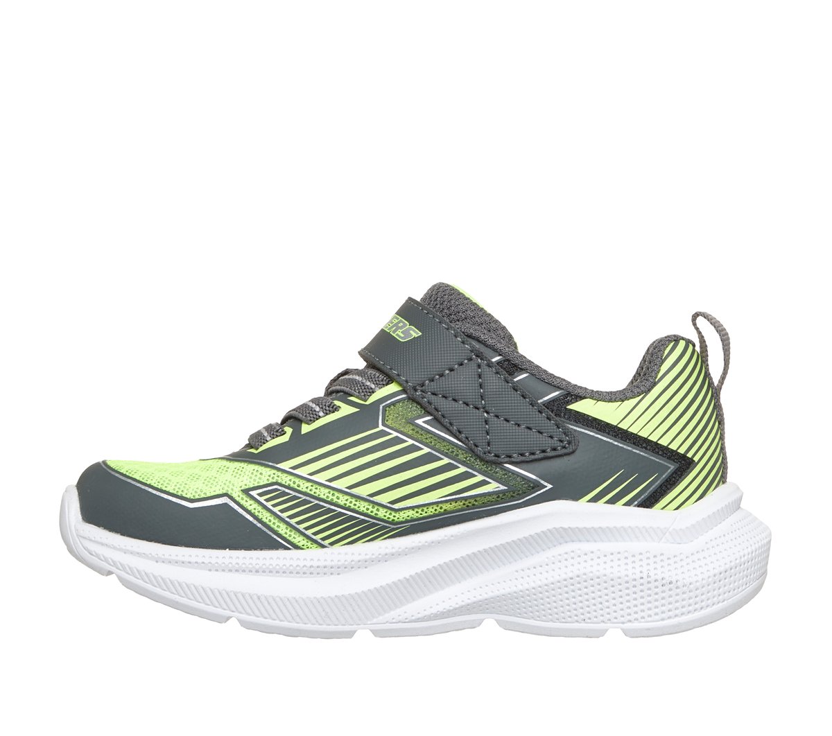 Skechers Microspec Velocity - Grid-Drift Chaussures Moyen Width en Gris Anthracite/Jaune, Lavable en machine