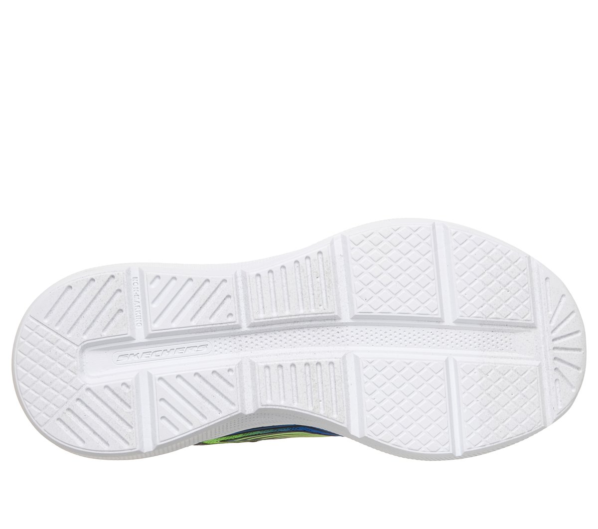 Skechers Microspec Velocity - Grid-Drift Chaussures Moyen Width en Noir/Vert-Lime, Lavable en machine