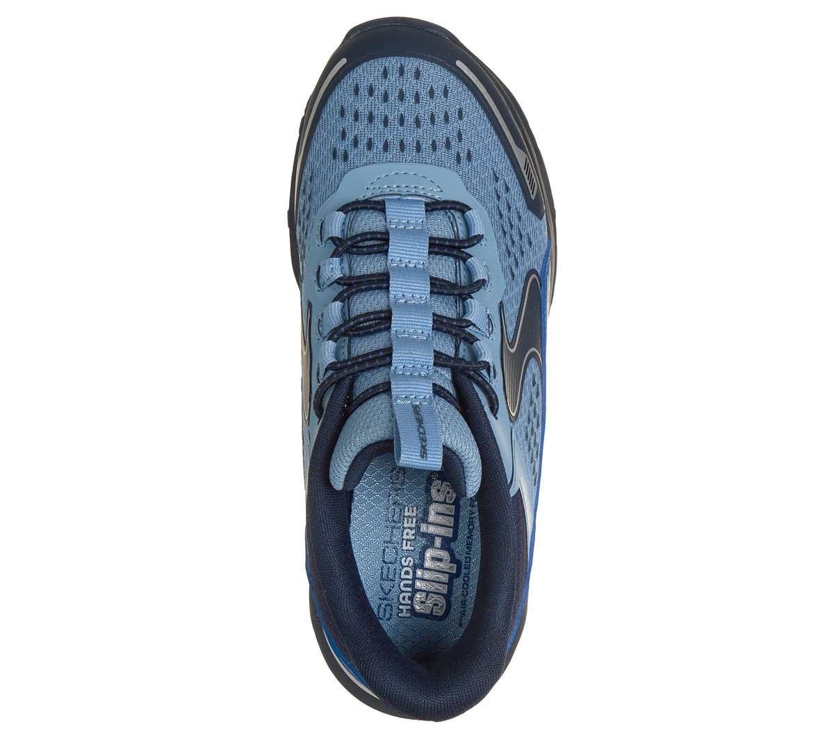 Skechers Slip-ins: Glide-Step Plus - Vista-Lane Chaussures Moyen Width en Bleu/Bleu Marine, Lavable en machine