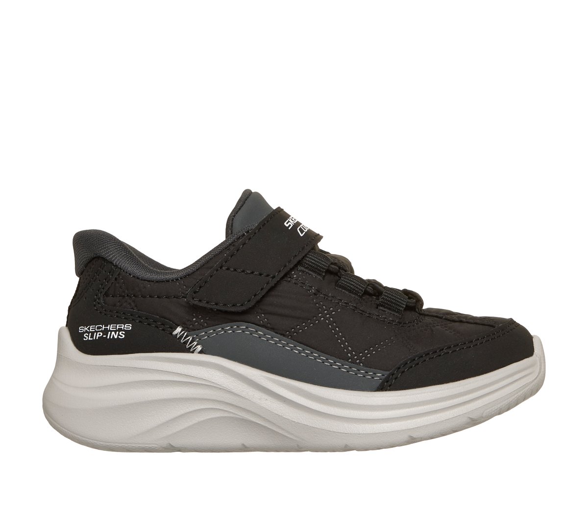 Skechers Slip-ins: Comfy Sprints - Cozy Fit en Negro/Blanca, talla 23