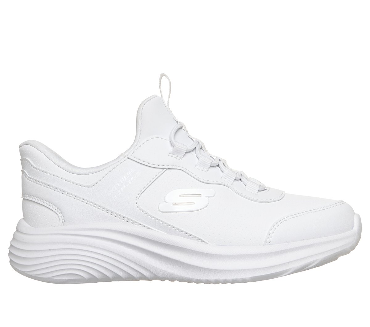 Skechers niño Slip-ins: Bounder Pro - Core Edge en Blanca, talla 27