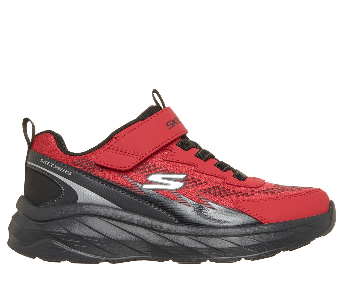 Skechers niño Boundless - Strike Flow en Rojo/Negro, talla 27