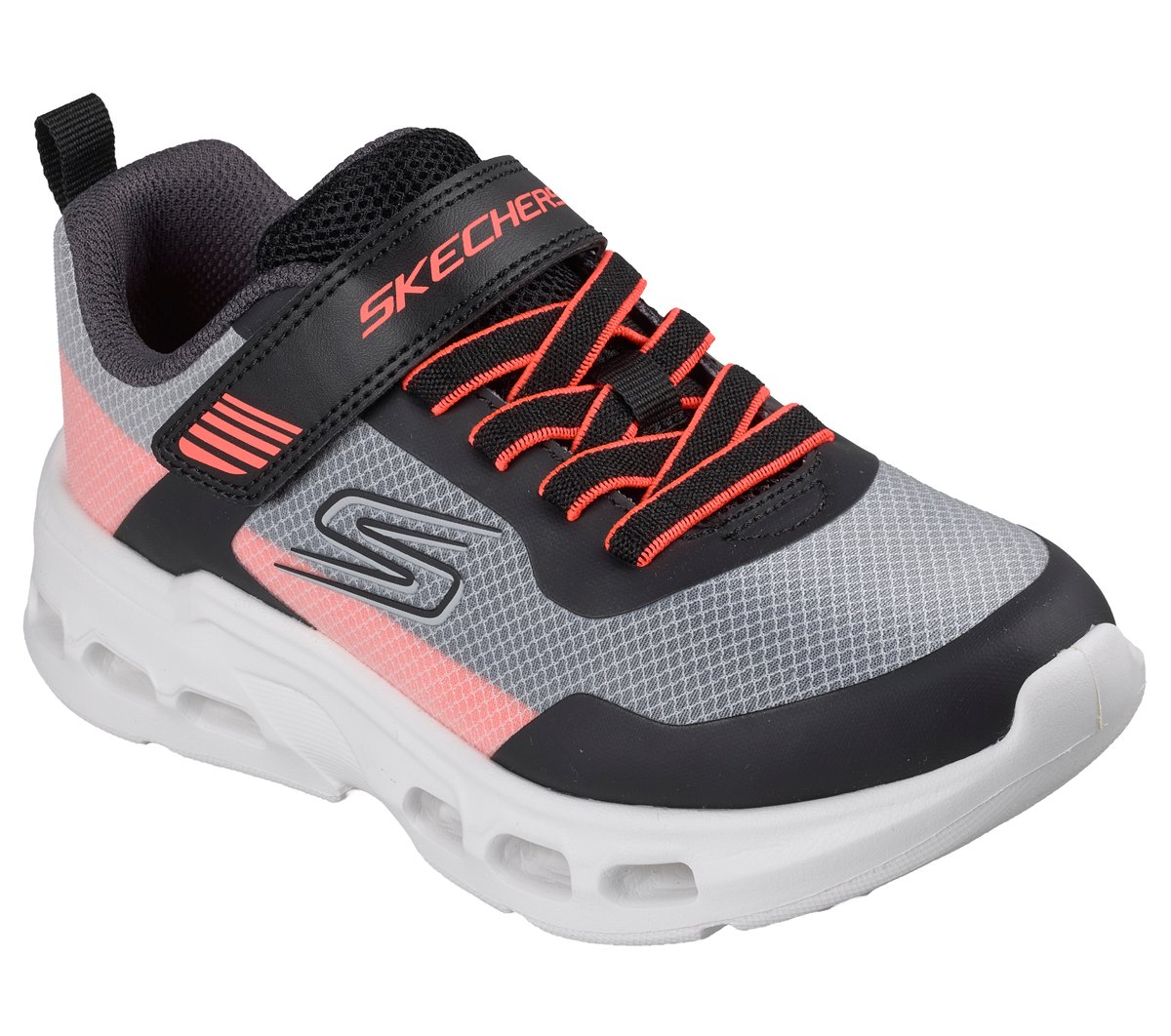 Skechers Glide-Step Drift - Zorzox Chaussures Moyen Width en Noir/Orange, Lavable en machine