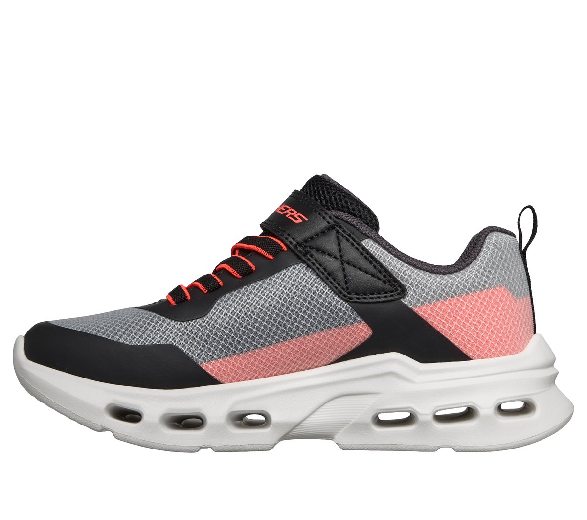 Skechers Glide-Step Drift - Zorzox Chaussures Moyen Width en Noir/Orange, Lavable en machine