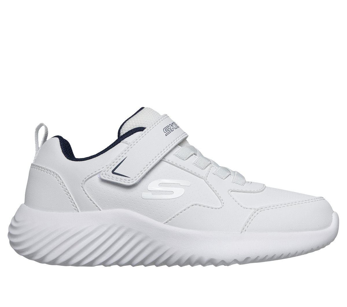 Skechers niño Bounder - Power Study en Blanco/Navy, talla 33