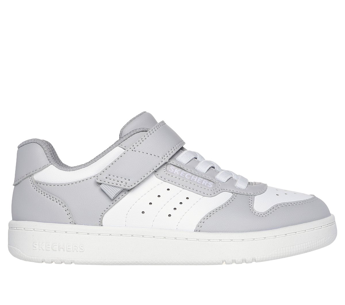 Skechers niño Quick Street en Gris Claro/Blanco, talla 35.5