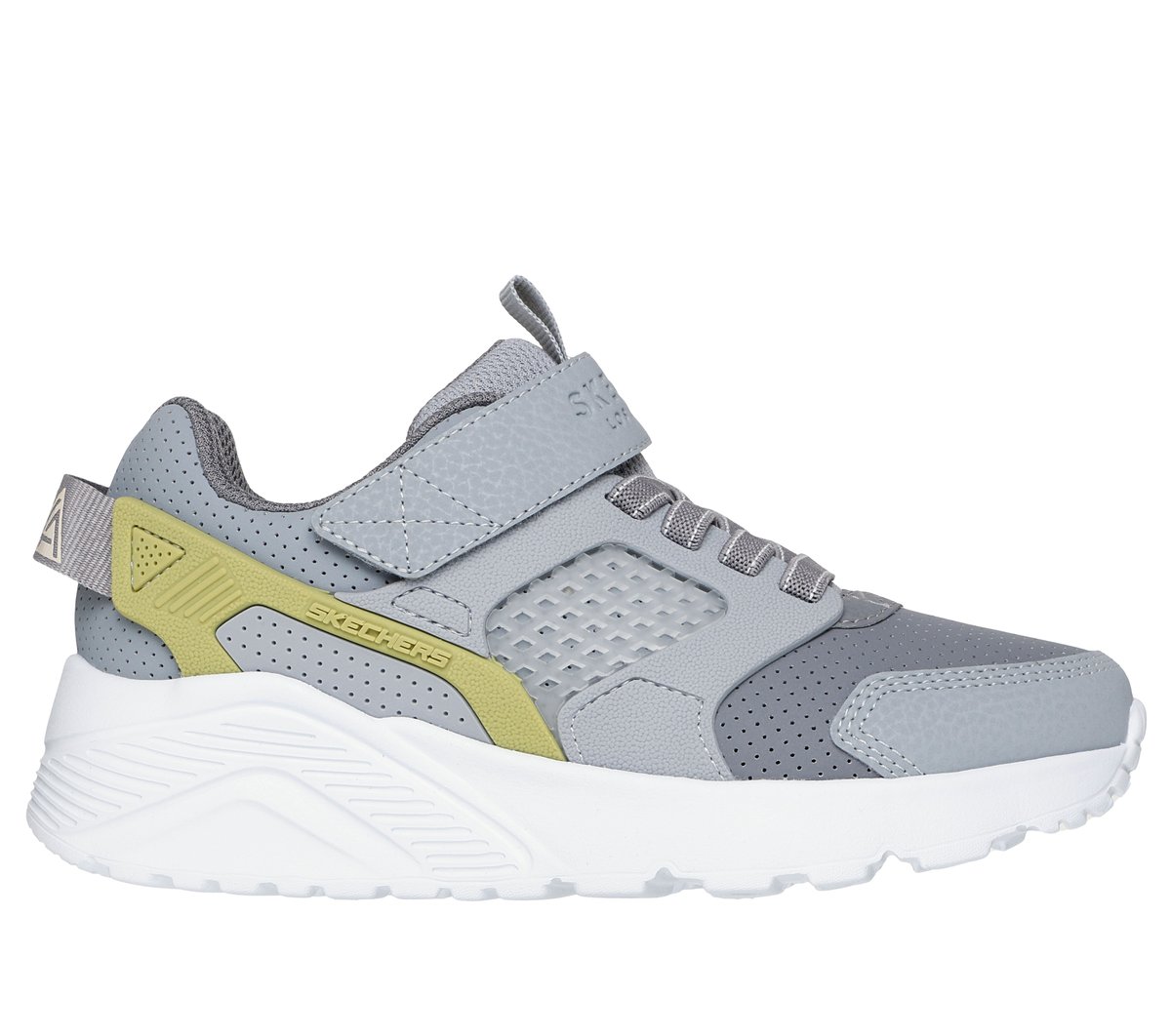 Skechers niño UNO Lite - Gridstill en Gris Claro, talla 30