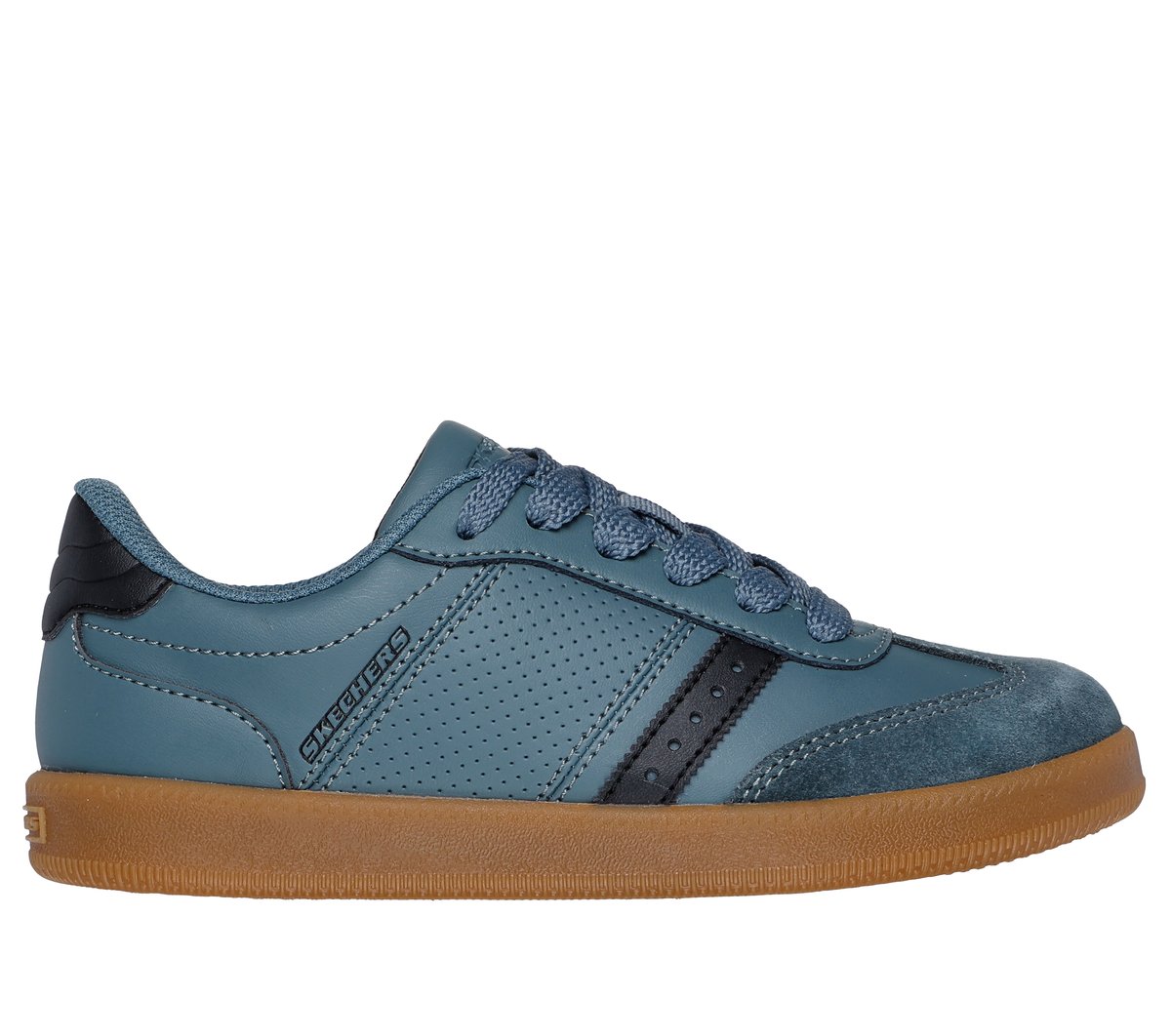 Skechers Boy's Zinger Street Sneaker In Slate, Size 11.5 | Synthetic/Leather