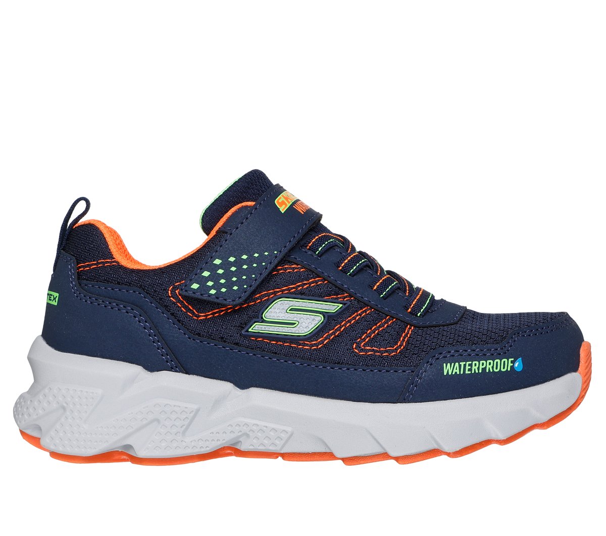 Skechers niño Elite Sport Tread - Aquavek en Navy/Naranja, talla 28