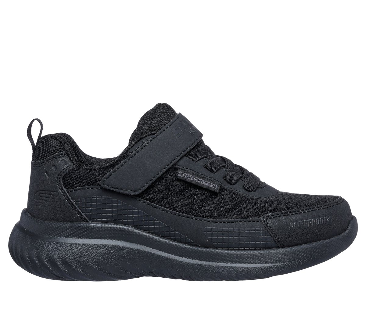 Skechers niño Waterproof: Bounder 2.0 - Aqua Pace en Negro, talla 27.5