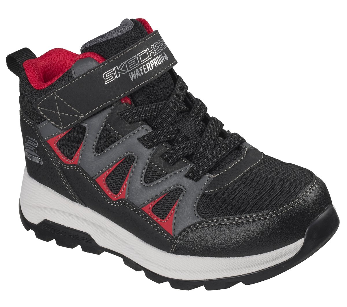 Skechers Waterproof: Storm Blazer -Drizzle Squad Chaussures Moyen Width en Noir/Rouge