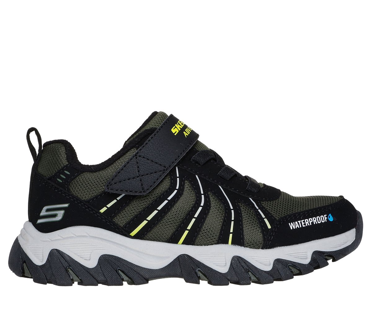 Skechers niño Waterproof: Rugged Ranger - Hydro Explorer en Negro/Verde, talla 32