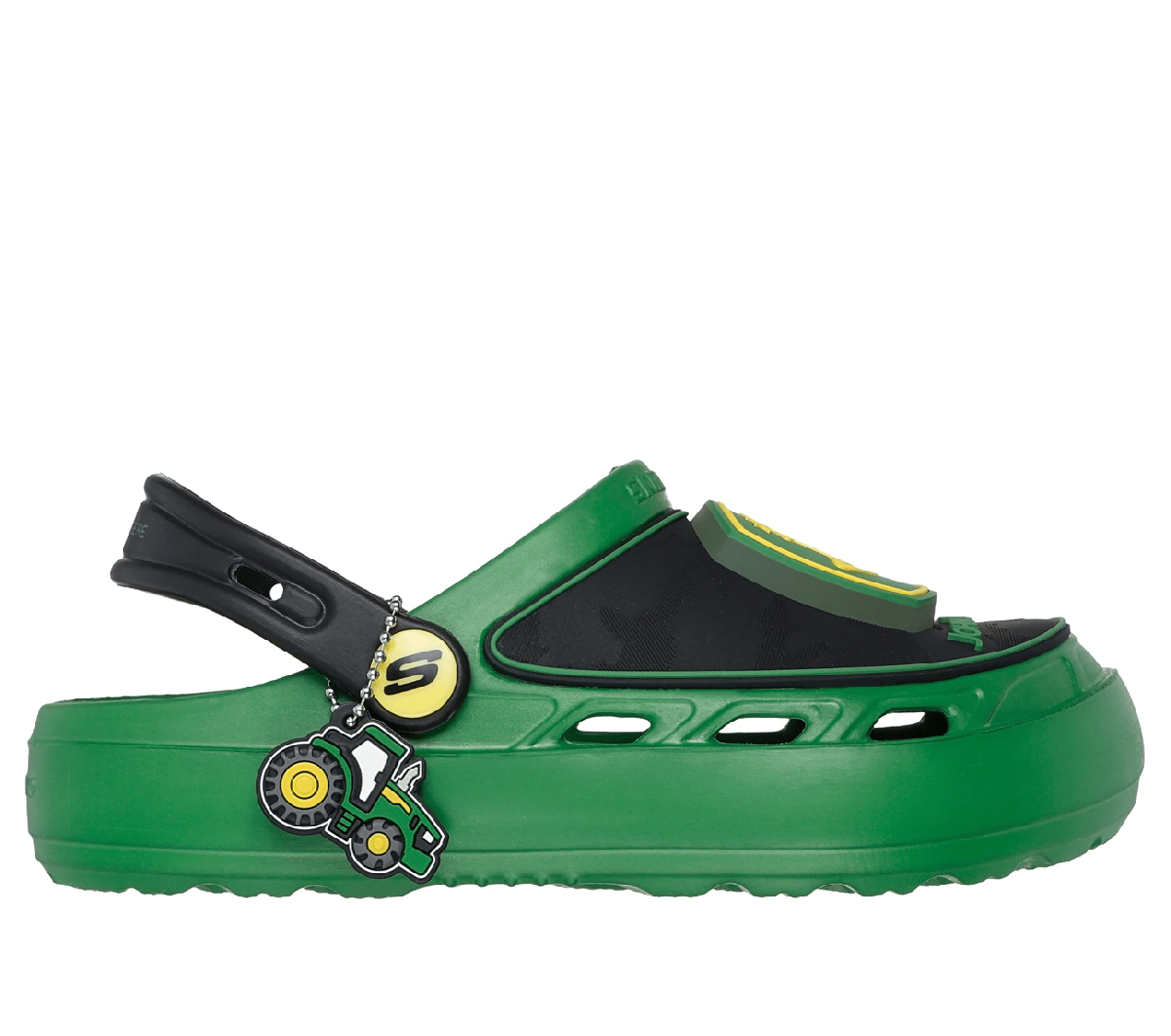 Skechers niño John Deere: Swifters II en Verde/Negro, talla 33.5