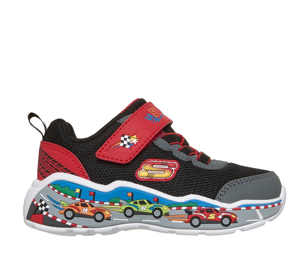 Skechers Play Scene en Negro/Rojo, talla 21