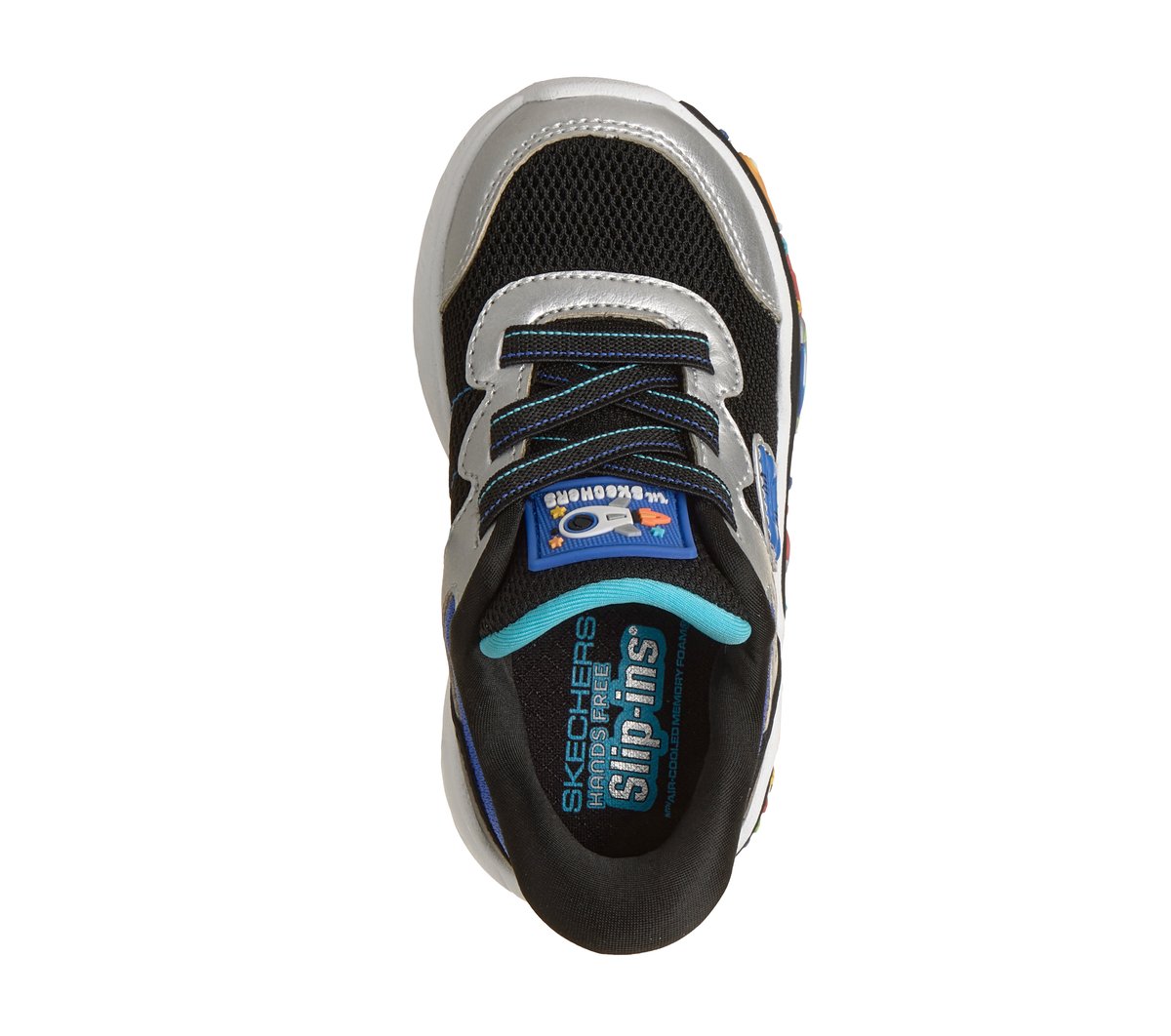 Skechers Slip-Ins: Play Scene - Power Scouts Sneaker In Nero/Argento, Taglia 26, Lavabile In Lavatrice - 2