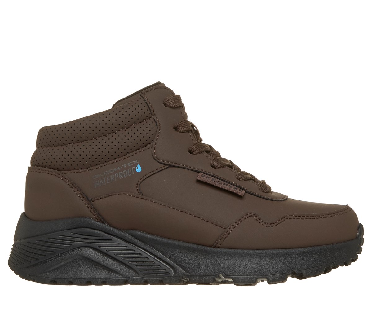 Skechers niño Waterproof: UNO Lite - Aqua Ave en Marrón, talla 28.5