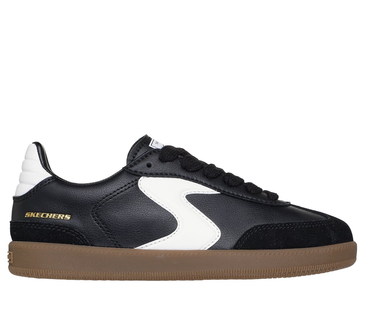 Skechers niño Hotshot - Junior Varsity en Negro/Blanca, talla 35.5