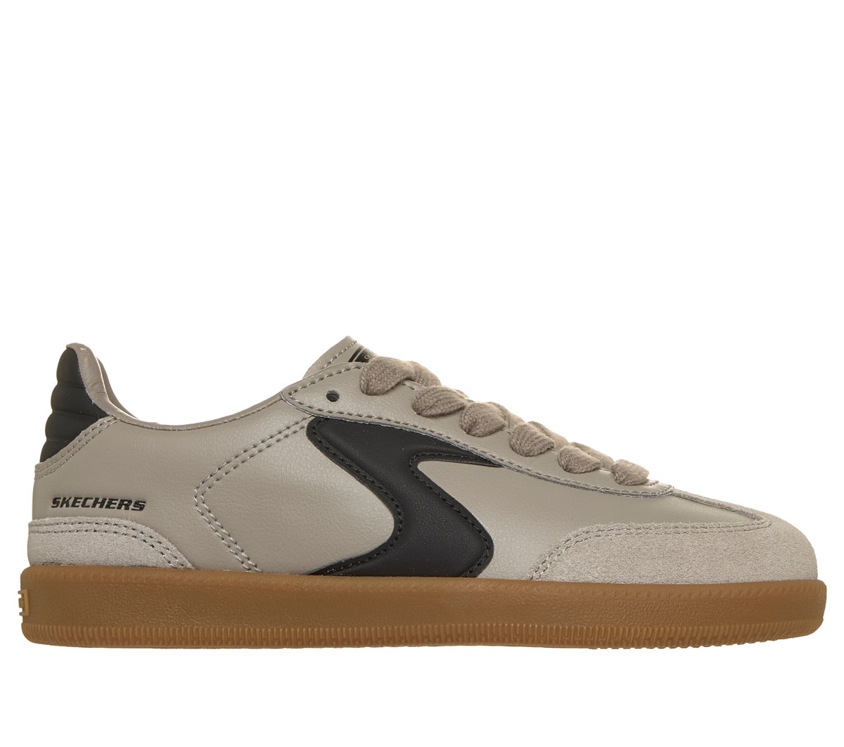 Skechers niño Hotshot - Junior Varsity en Taupe/Negro, talla 30