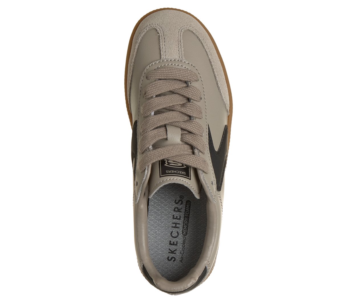 Skechers Hotshot - Junior Varsity Chaussures Moyen Width en Taupe/Noir