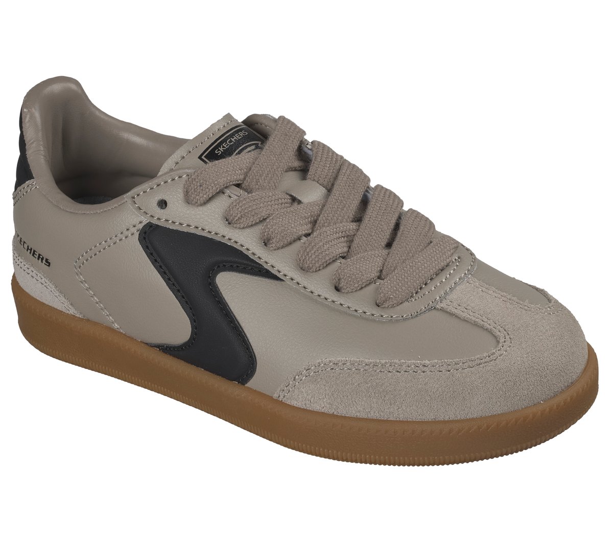 Skechers Hotshot - Junior Varsity Chaussures Moyen Width en Taupe/Noir