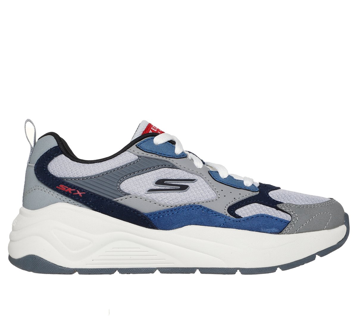 Skechers niño Nova Jogger - Chroma Pace en Gris/Azul, talla 32