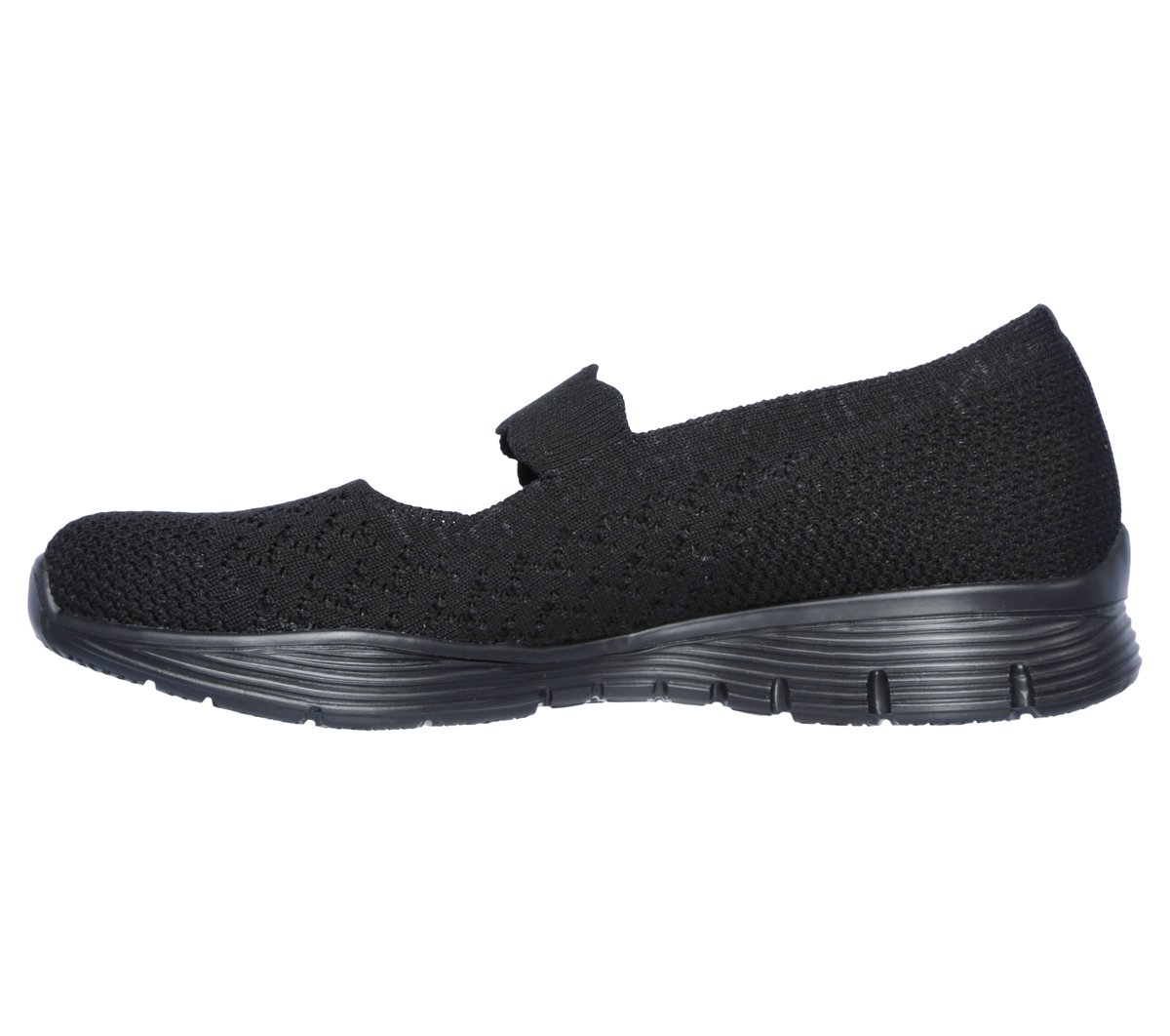Skechers Seager - Power Hitter Chaussures Moyen Width en Noir, Vegan