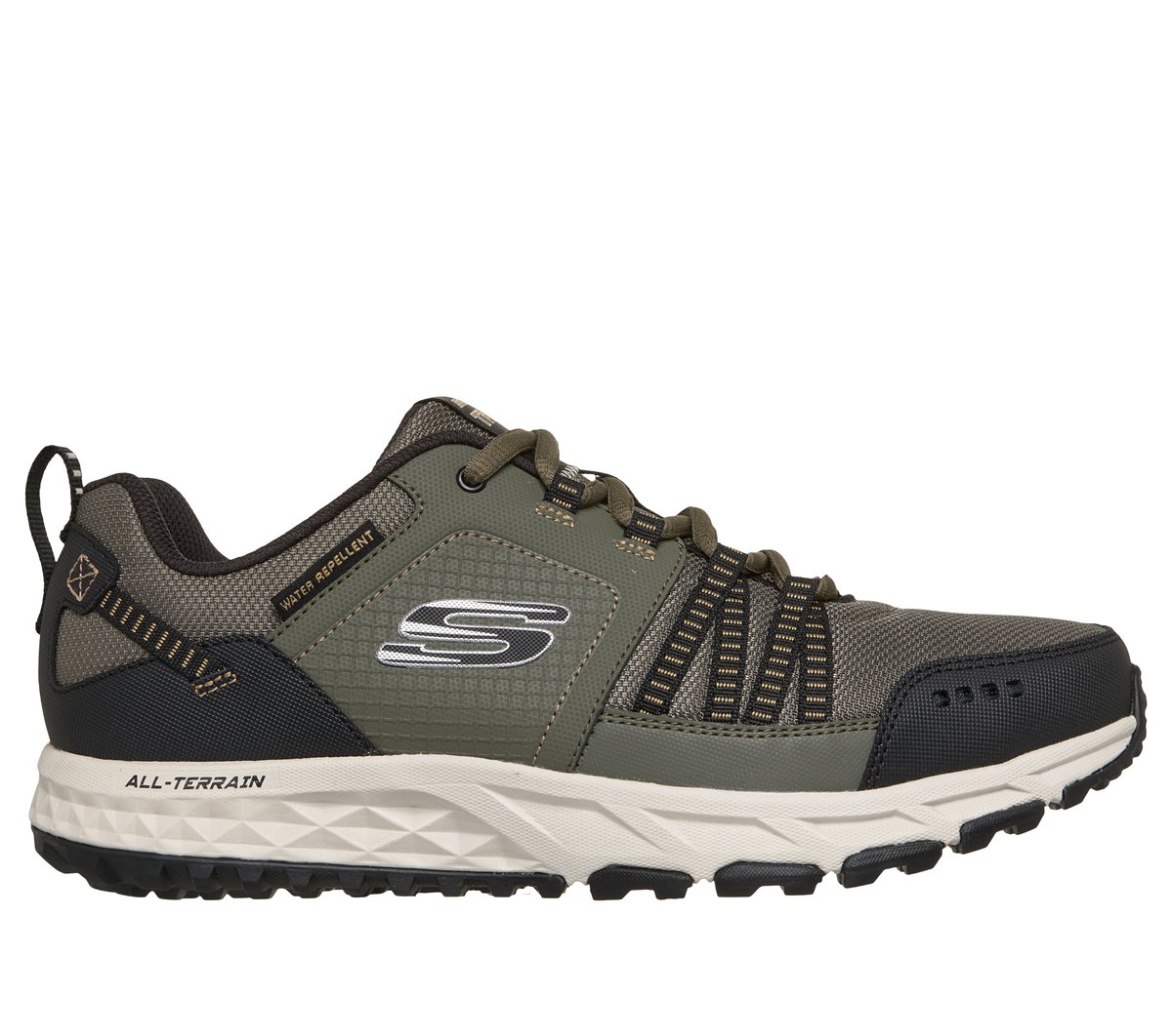 Skechers Escape Plan en Oliva/Negro, talla 46