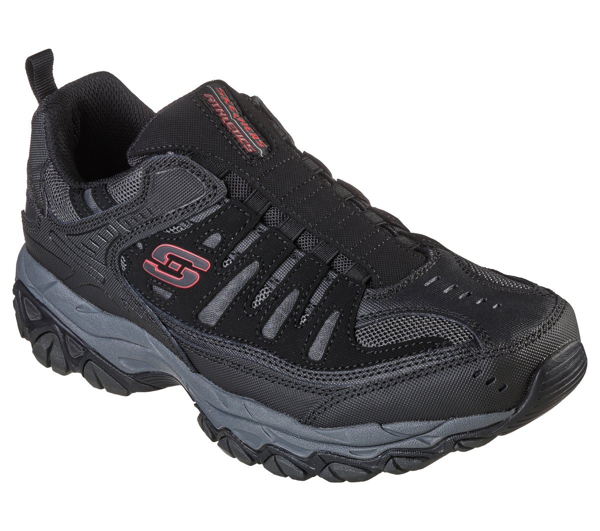 Skechers Men\'s After Burn M Fit 51866 Size 11 Black Casual Slip-On Shoes Skechers 51866 Black Gray Slip On After Burn M Fit Shoes  main image 4