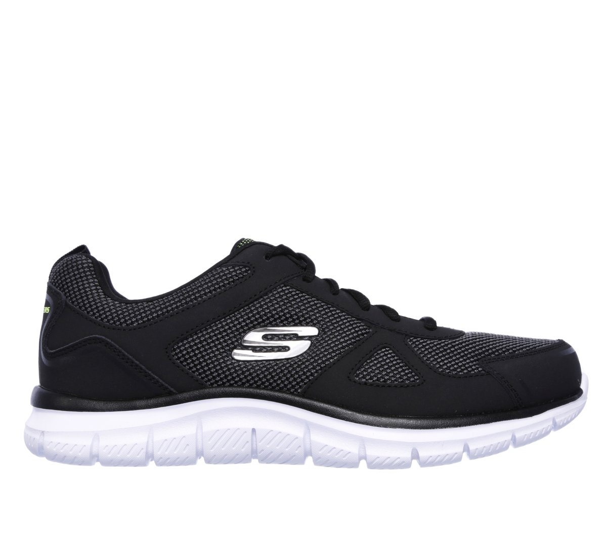Skechers Track - Bucolo en Negro/Blanca, talla 42.5