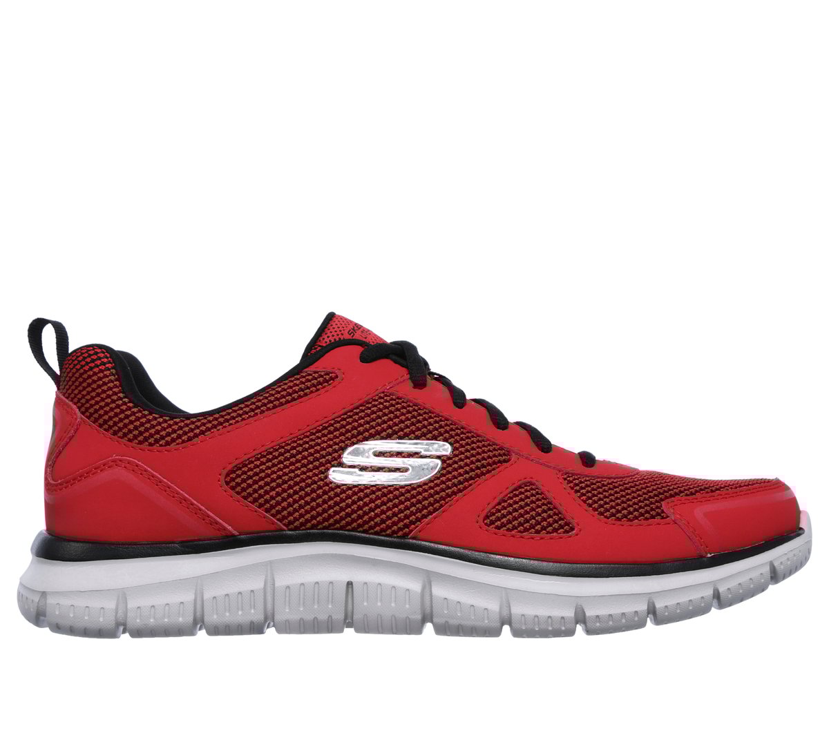 Skechers Track - Bucolo en Rojo/Negro, talla 42