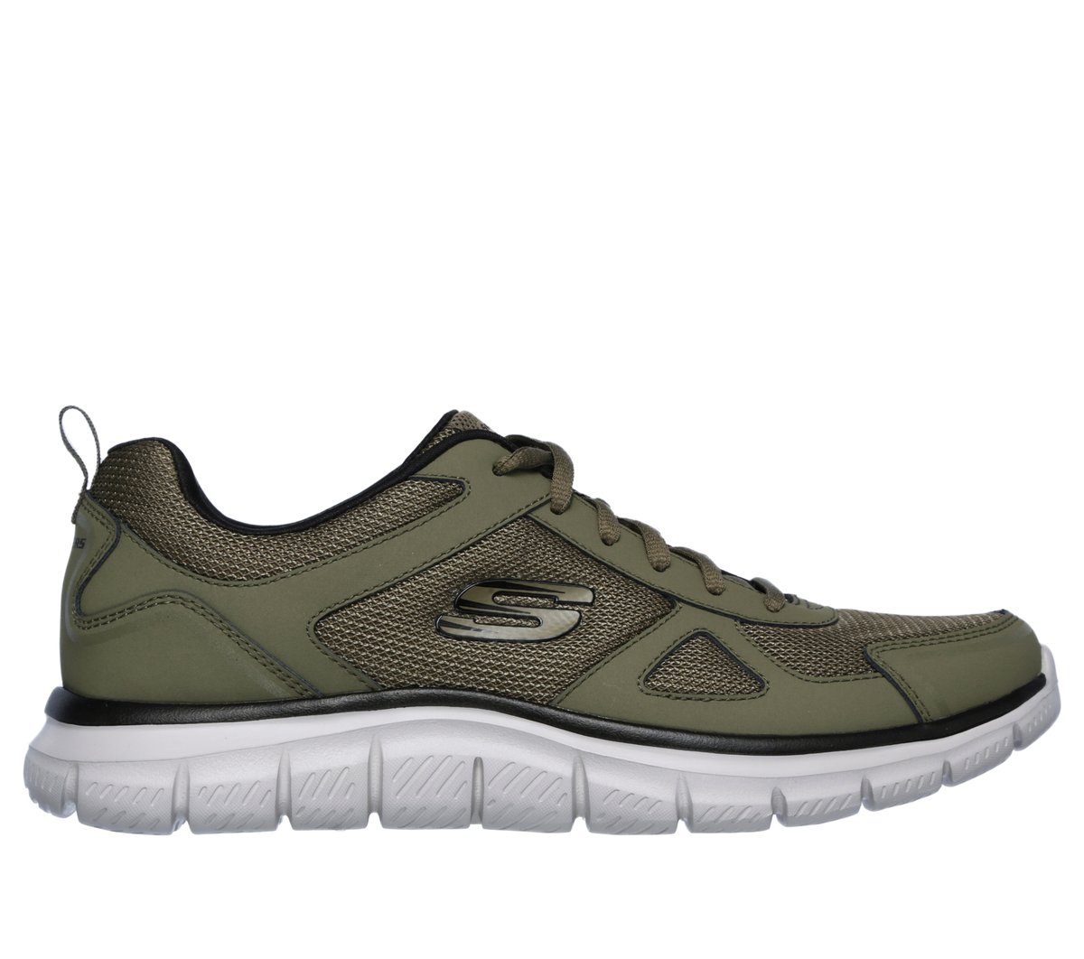 Skechers Track en Oliva/Negro, talla 42