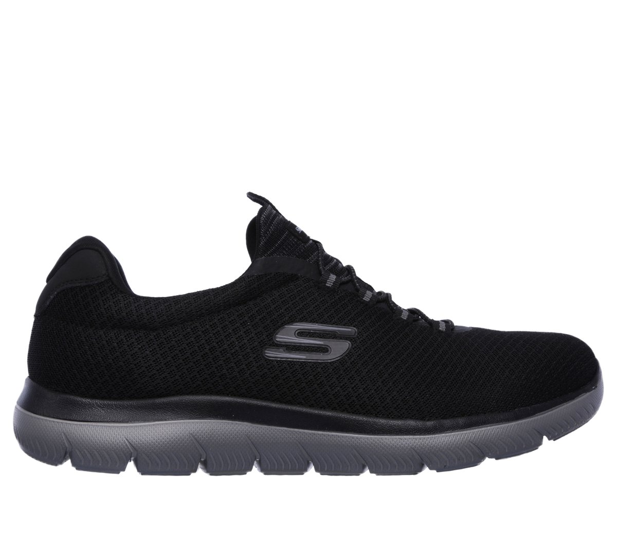 Skechers Summits en Negro/Marengo, talla 45, Vegan