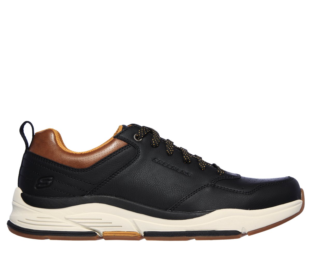 Skechers Relaxed Fit: Benago - Treno en Negro, talla 43